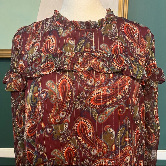 MODCLOTH Tops | ModCloth’s Moon Orchid Affinity for Finery Top Sz Large NWT - Picture 5 of 8